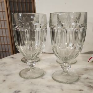 Vintage | Libbey Gibraltar Duratuff Clear Glass Goblets 16oz